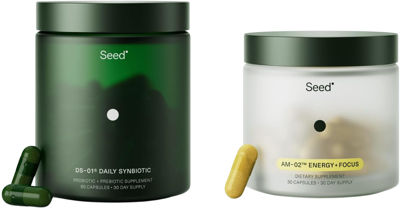 DS-01 Daily Synbiotic & AM-02 Energy + Focus - Adults - 30-Day by Seed Probiotics