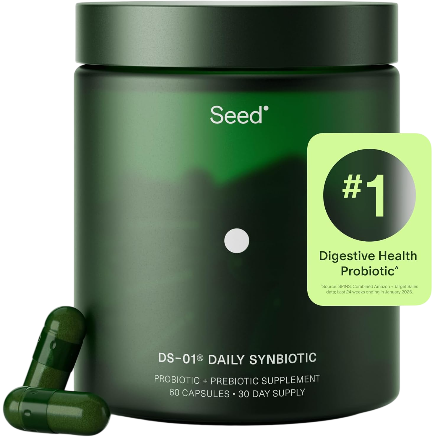 Seed Probiotics DS-01 Daily Synbiotic + Prebiotic